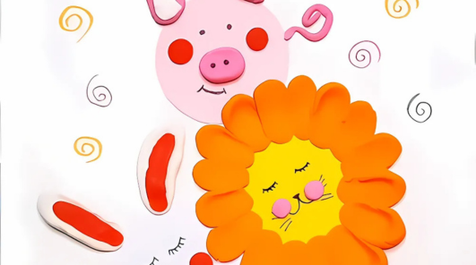 How to Make an Animal Collage with Plasticine Modeling Clay