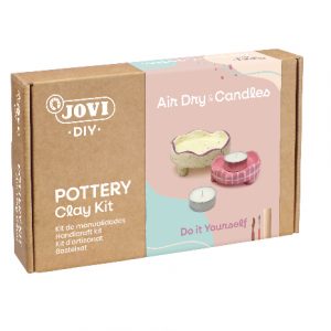 JOVI DIY Pottery Clay Kit with Air Dry + Candles