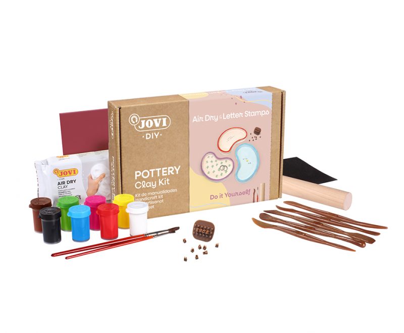 JOVI DIY Air Dry Clay Craft Kit - Letter Stamps - Image 2