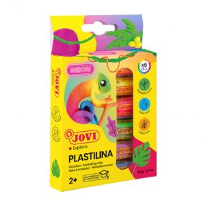 JOVI Plasticine Modelling Clay 6x15g - Neon Colours