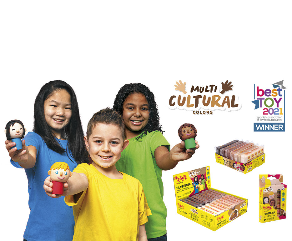 JOVI Plasticine Modelling Clay 6x15g - Multicultural Colours