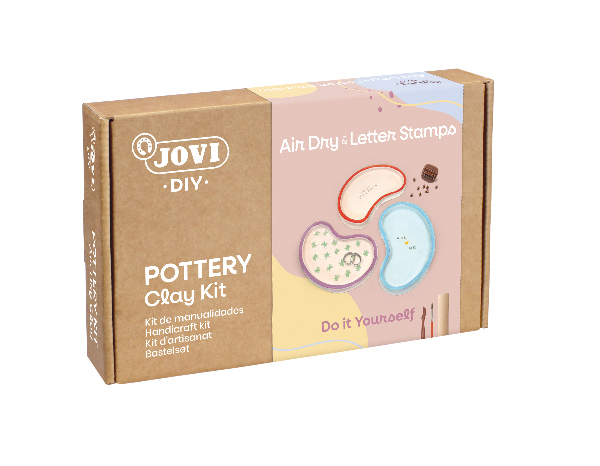 JOVI DIY Air Dry Clay Craft Kit - Letter Stamps