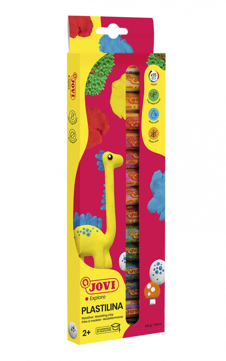 JOVI Plastilina Modelling Clay set of 6 Neon 15 g