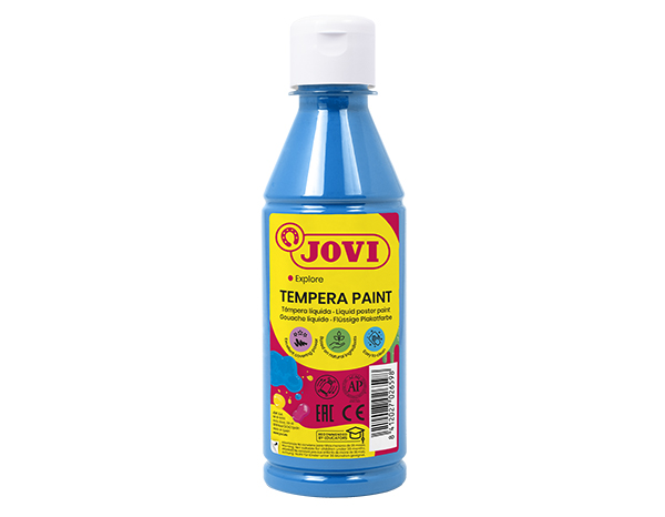 JOVI Tempera Poster Paint 250 ml - Cyan blue