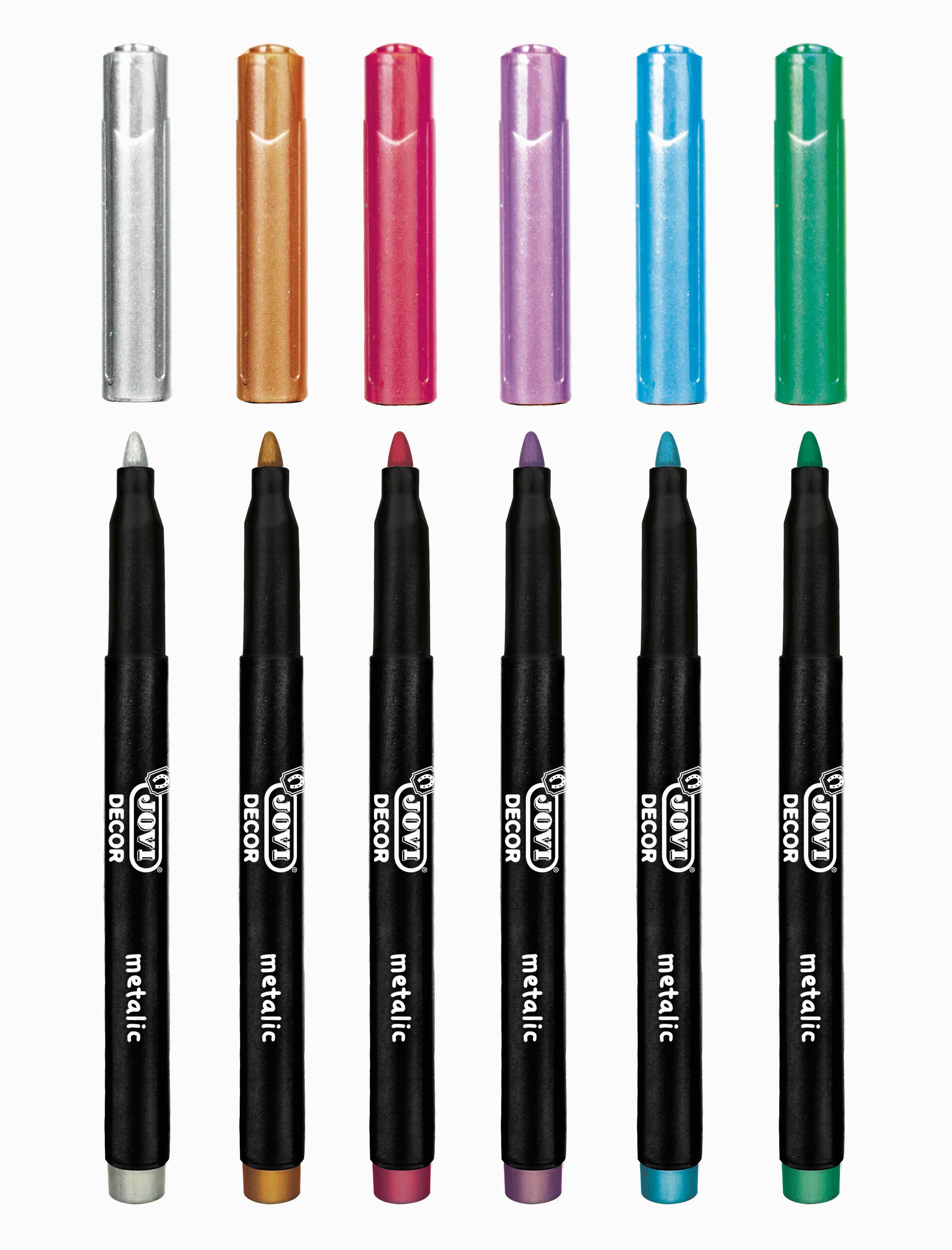 JOVI Metallic Markers 6's Assorted Colours