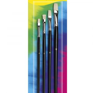JOVI Paint Brushes - Flat 4's (#4,6,8,12)