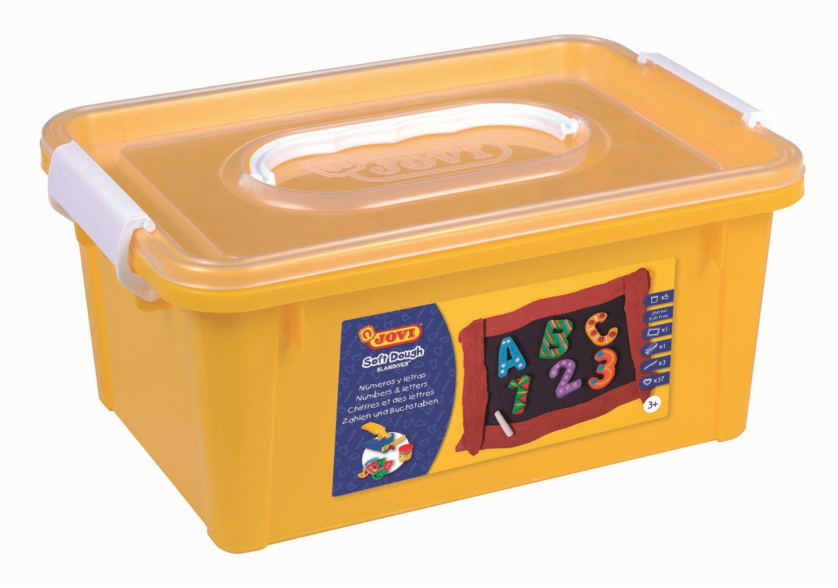 JOVI Soft Play Dough 5x50g - Letters & Numbers Kit